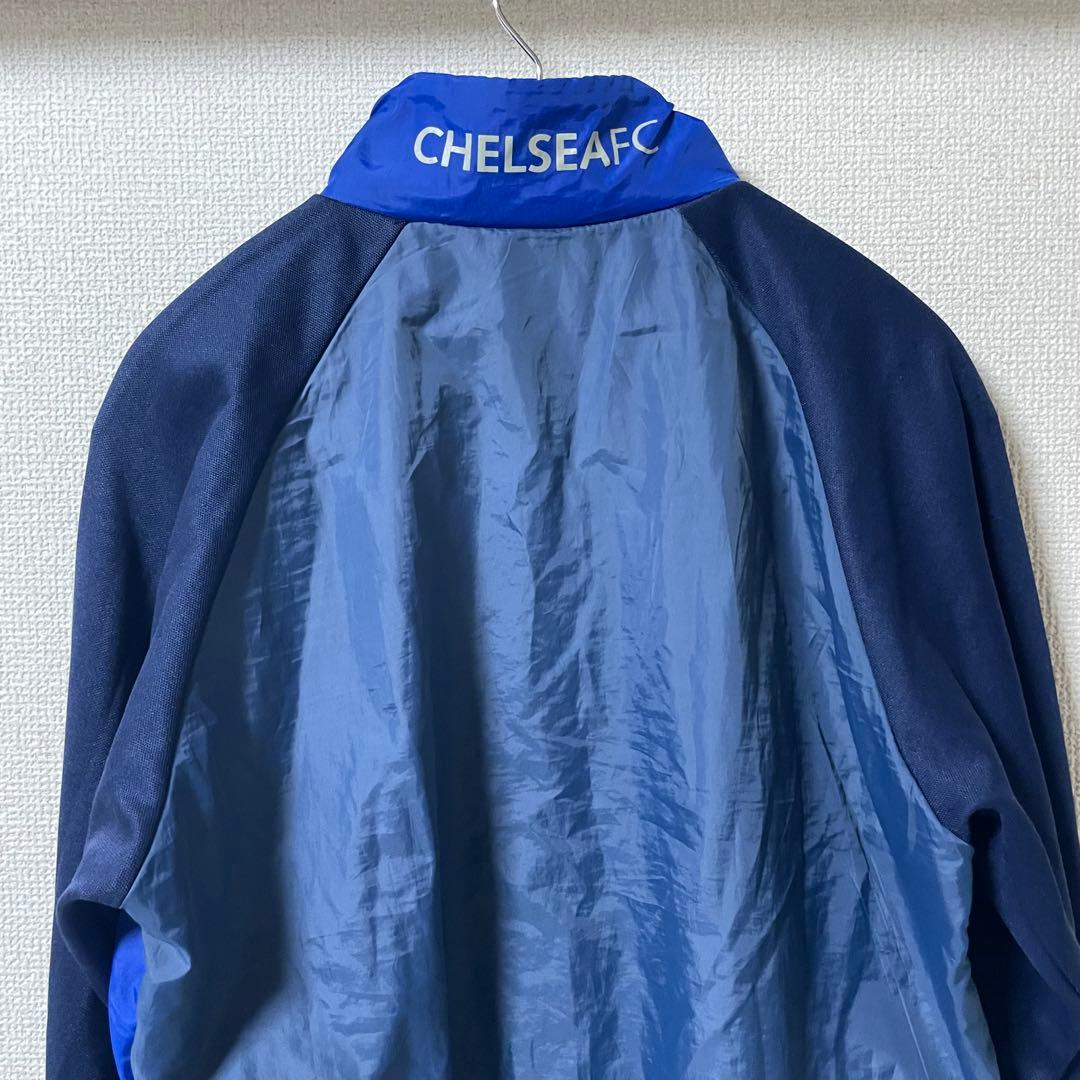 アディダス　チェルシーFC　トラックジャケット　バイカラー　切替　ナイロン　M
