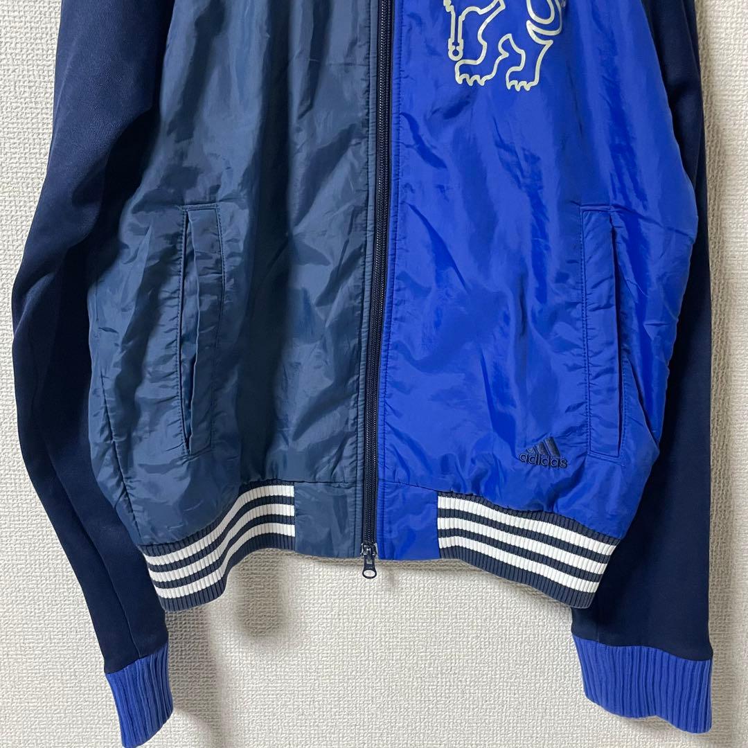 アディダス　チェルシーFC　トラックジャケット　バイカラー　切替　ナイロン　M
