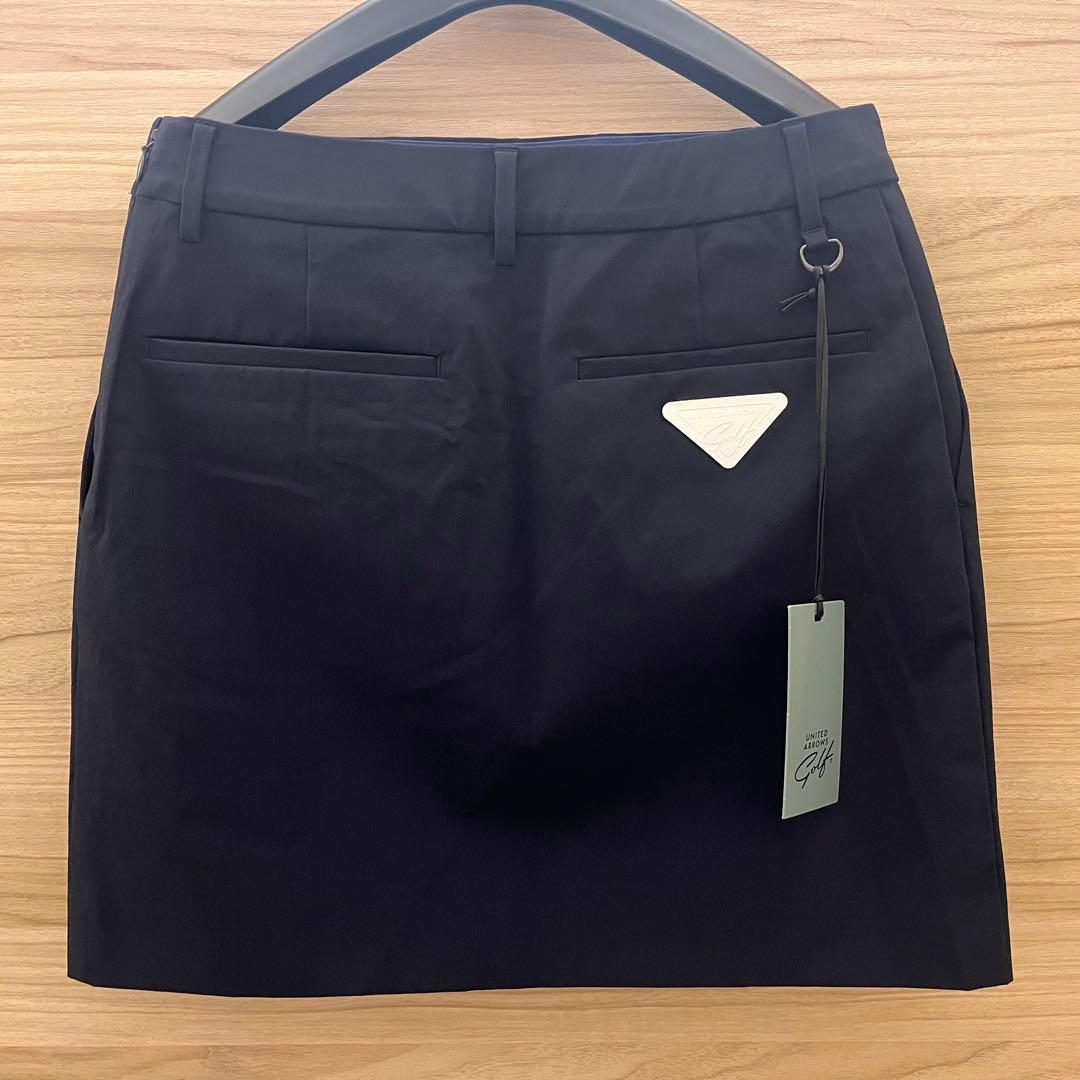 新品★20,530円 ユナイテッドアローズゴルフ フリルデザインスカート 紺 M