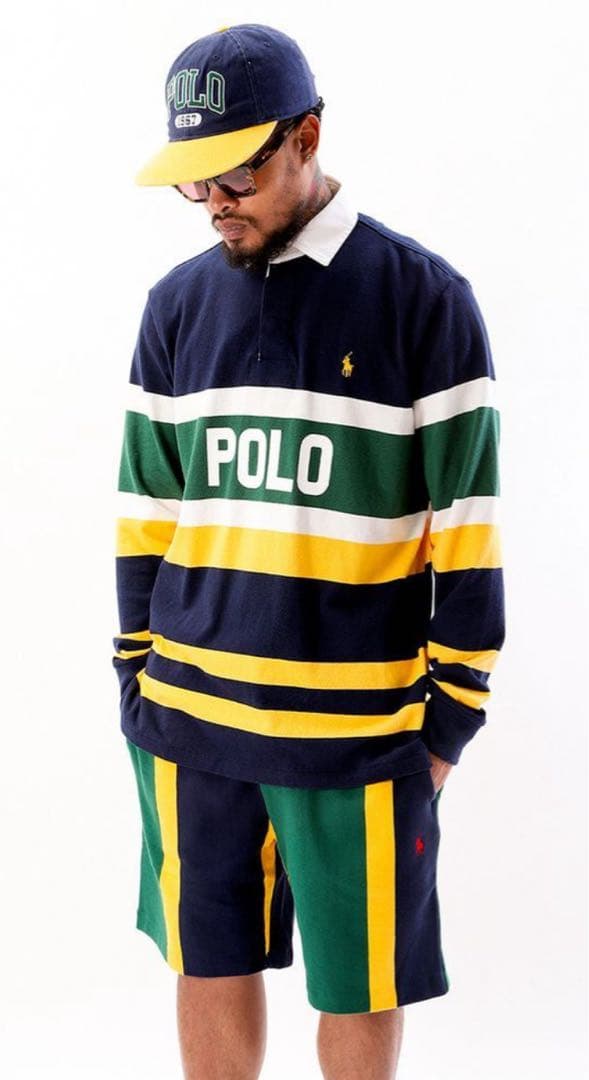 レア　Polo Ralph Lauren マルチボーダー　ラガーシャツ