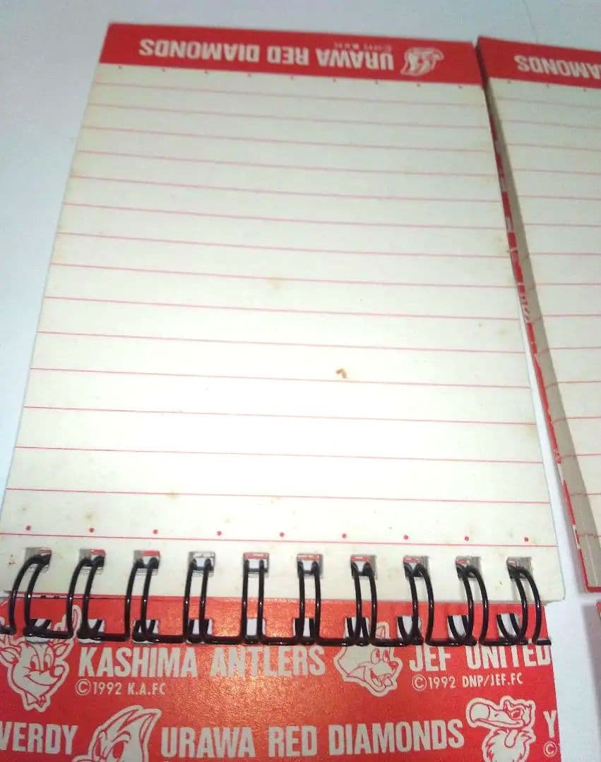 希少品　レア　浦和レッズ　メモ帳3冊セット　1992 Jリーグオフィシャルグッズ