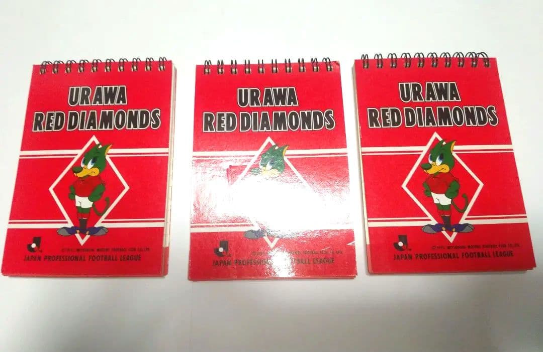 希少品　レア　浦和レッズ　メモ帳3冊セット　1992 Jリーグオフィシャルグッズ
