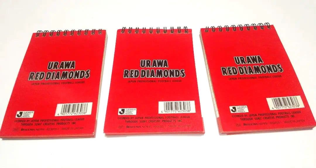 希少品　レア　浦和レッズ　メモ帳3冊セット　1992 Jリーグオフィシャルグッズ