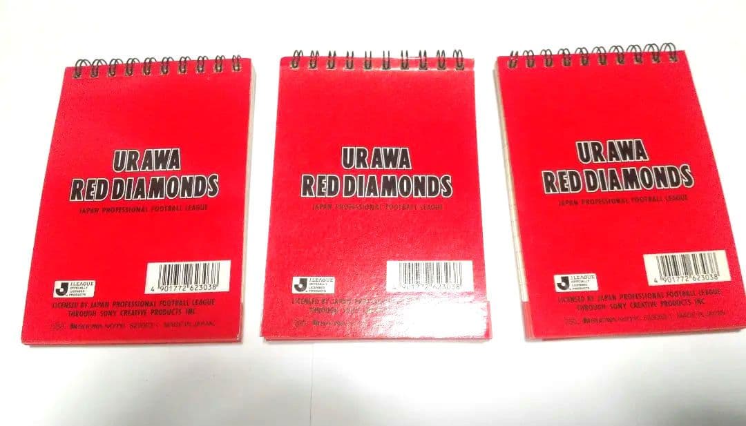 希少品　レア　浦和レッズ　メモ帳3冊セット　1992 Jリーグオフィシャルグッズ