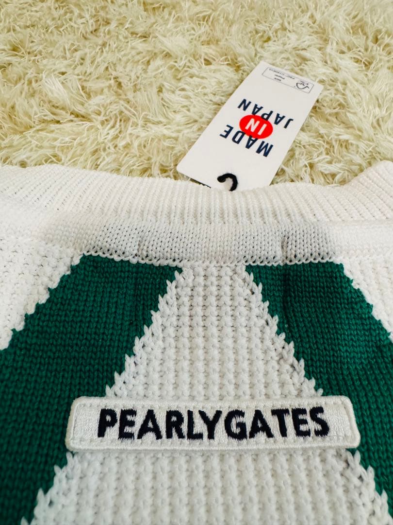 未使用タグ有りPEARLY GATES ダイヤモンドパターンセーター