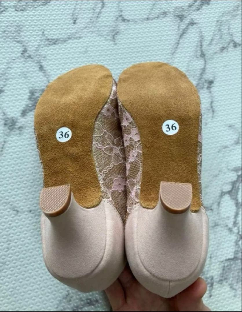 社交ダンスシューズ　新品　23 ピンク　底牛革