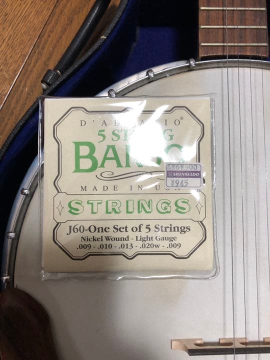 pirles 5弦バンジョー　新品弦付　新品ブリッジ付