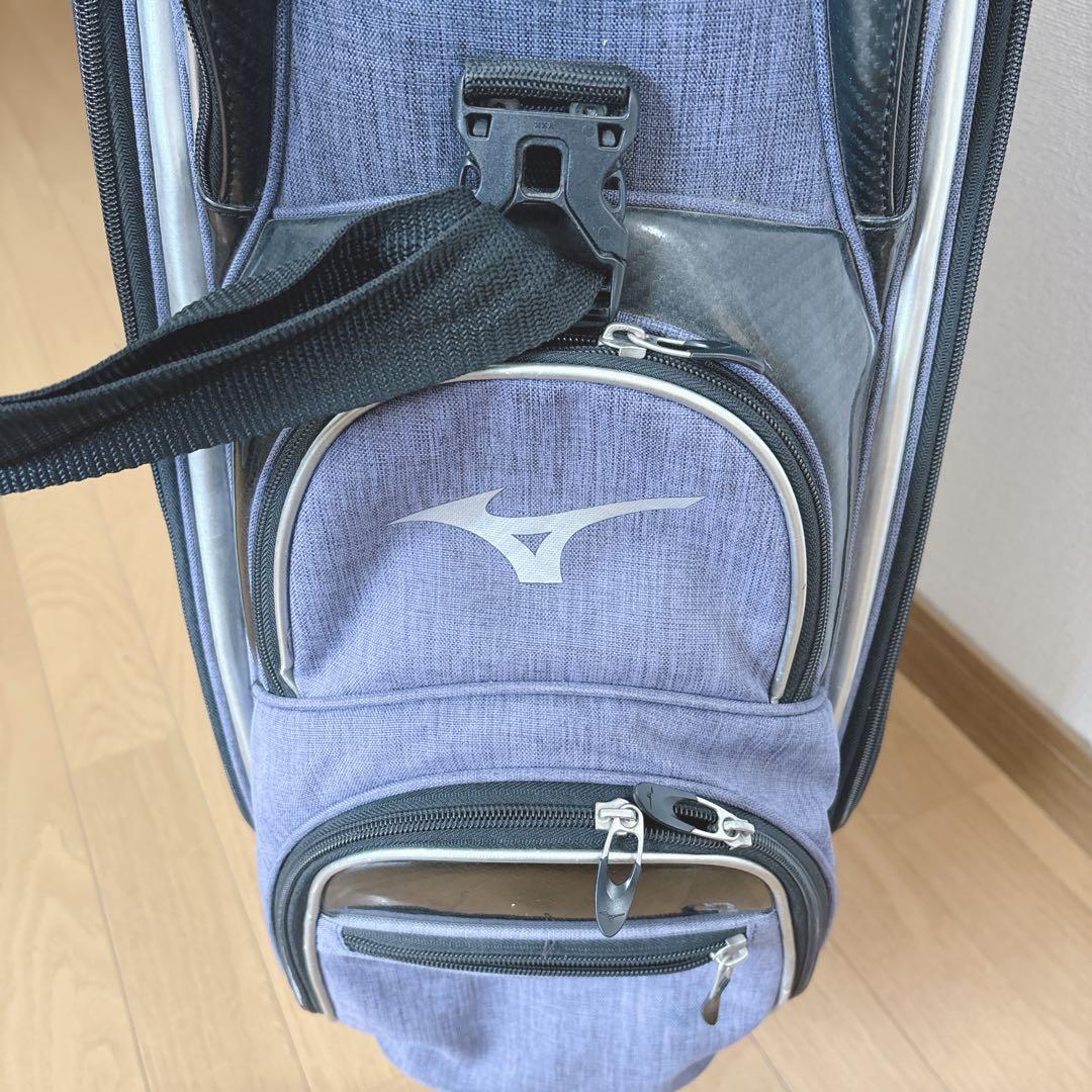 K489 MIZUNO デニム柄 軽量 キャディバッグ