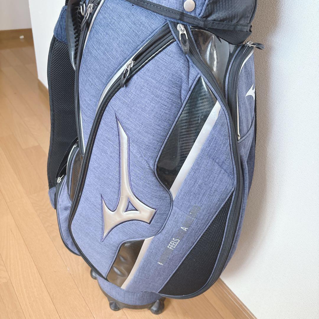 K489 MIZUNO デニム柄 軽量 キャディバッグ