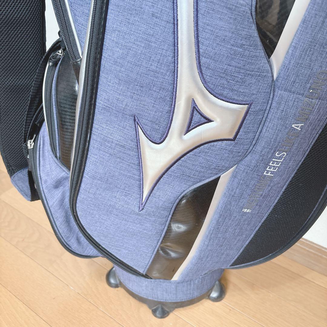 K489 MIZUNO デニム柄 軽量 キャディバッグ