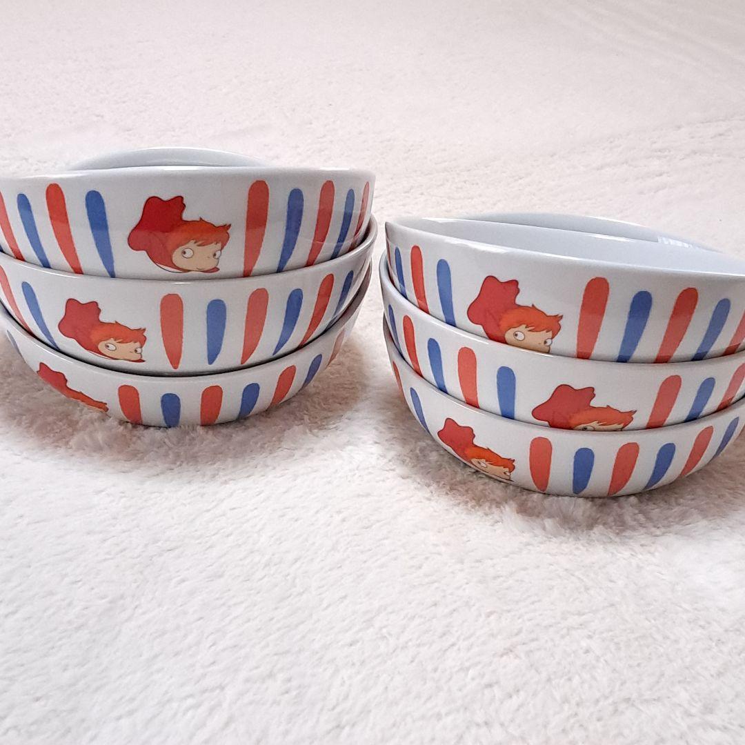 非売品　崖の上のポニョ　どんぶり　6個セット　ローソン　ノベルティ　食器