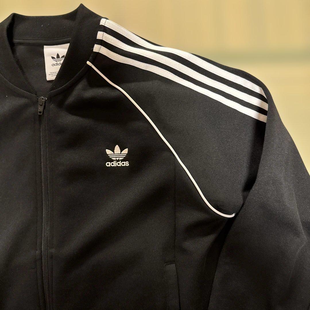 adidas ブラック ジャージ上下セット