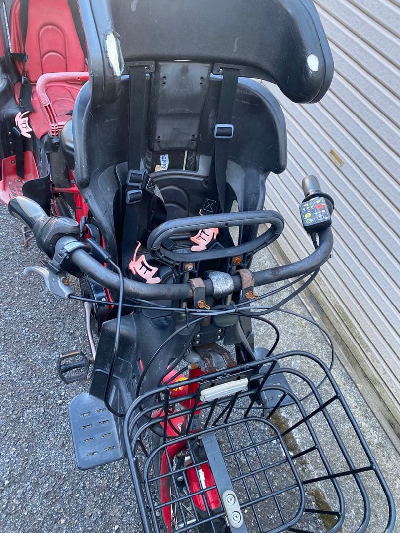 電動アシスト自転車 チャイルドシート付き レッド