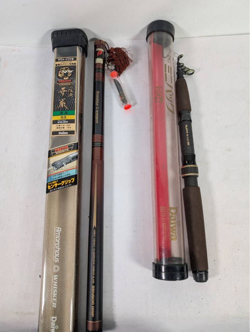 【蔵出し品】渓流竿　まとめ　Daiwa カーボンロッド　中硬　超硬　雨子　岩魚