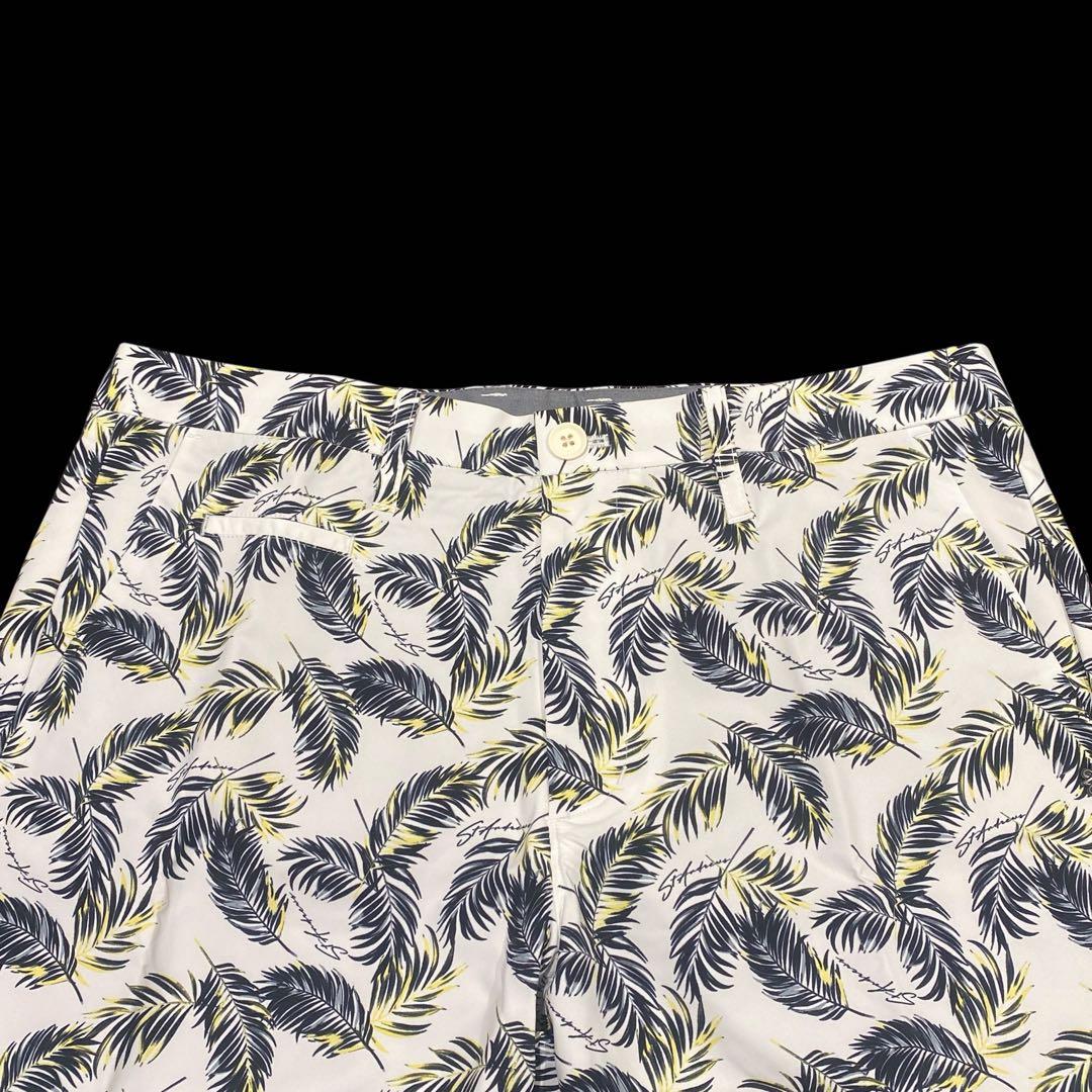 【未使用】定価1.8万 St ANDREWS パームリーフプリントショートパンツ