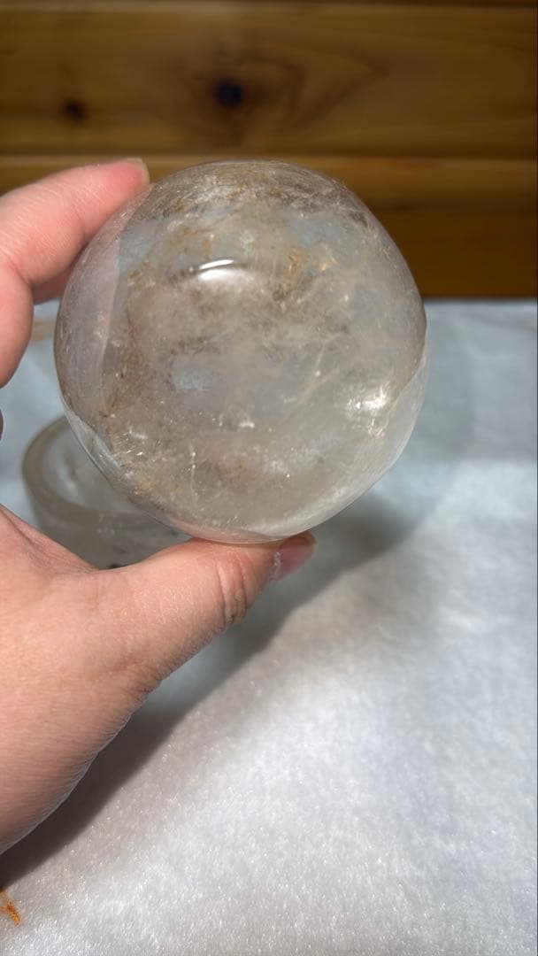 ②天然本水晶 浄化皿 手磨き リモナイト共生 小鉢 コップ 水晶水エッセンス作り