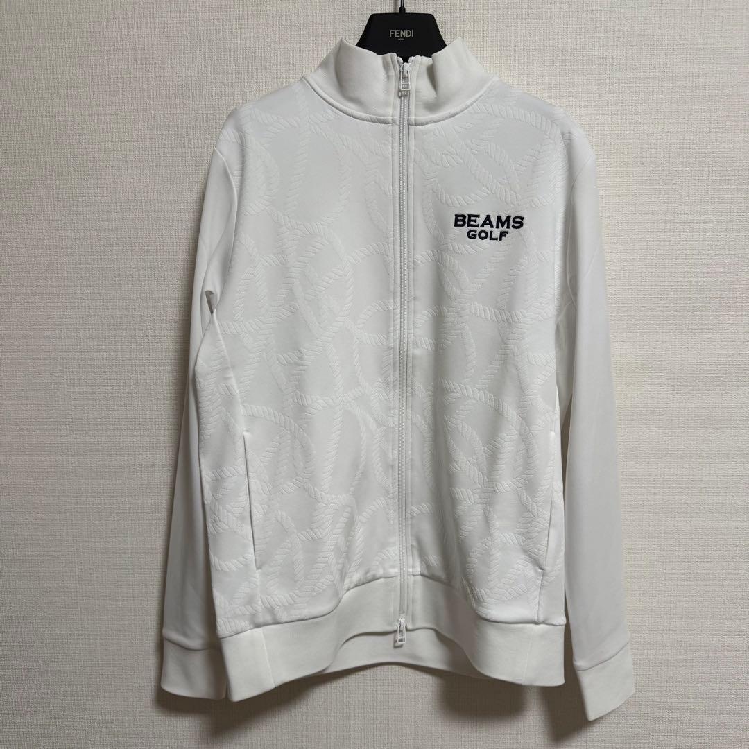 【美品】BEAMSGOLFビームスゴルフ　ブルゾン　ホワイト　メンズ　M