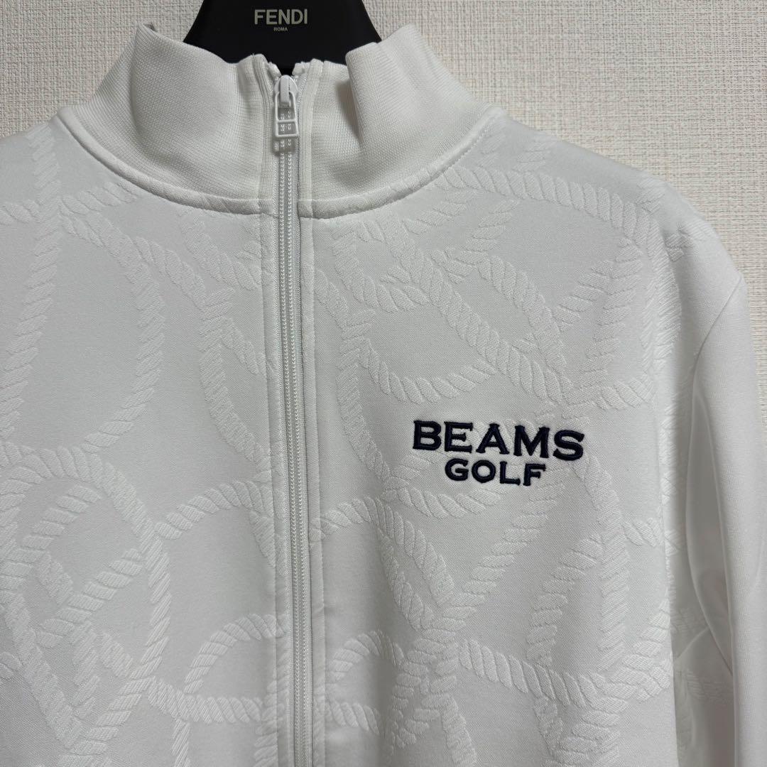 【美品】BEAMSGOLFビームスゴルフ　ブルゾン　ホワイト　メンズ　M