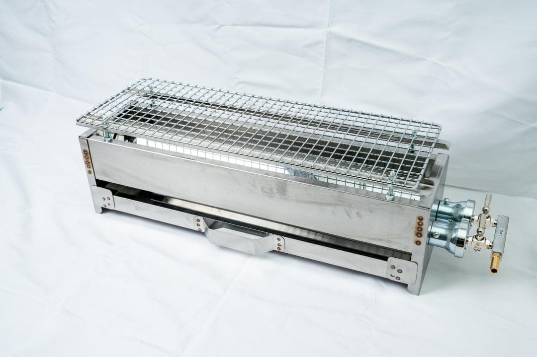 未使用品 焼鳥器 串焼き機 プロパンガス用 網付き やきとり機器 LPガス 祭り