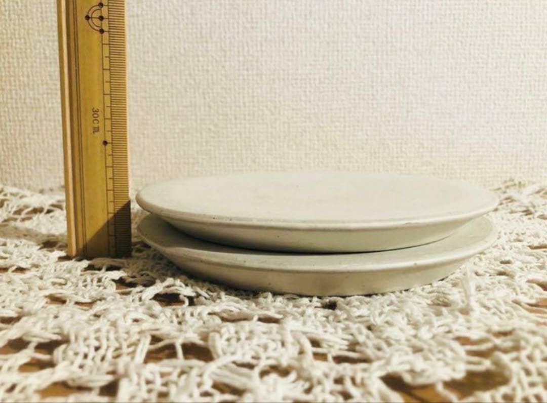 新品同様♪鈴木史子*粉引プレート2枚セット*器*花岡隆さん山田隆太郎さん好きな方