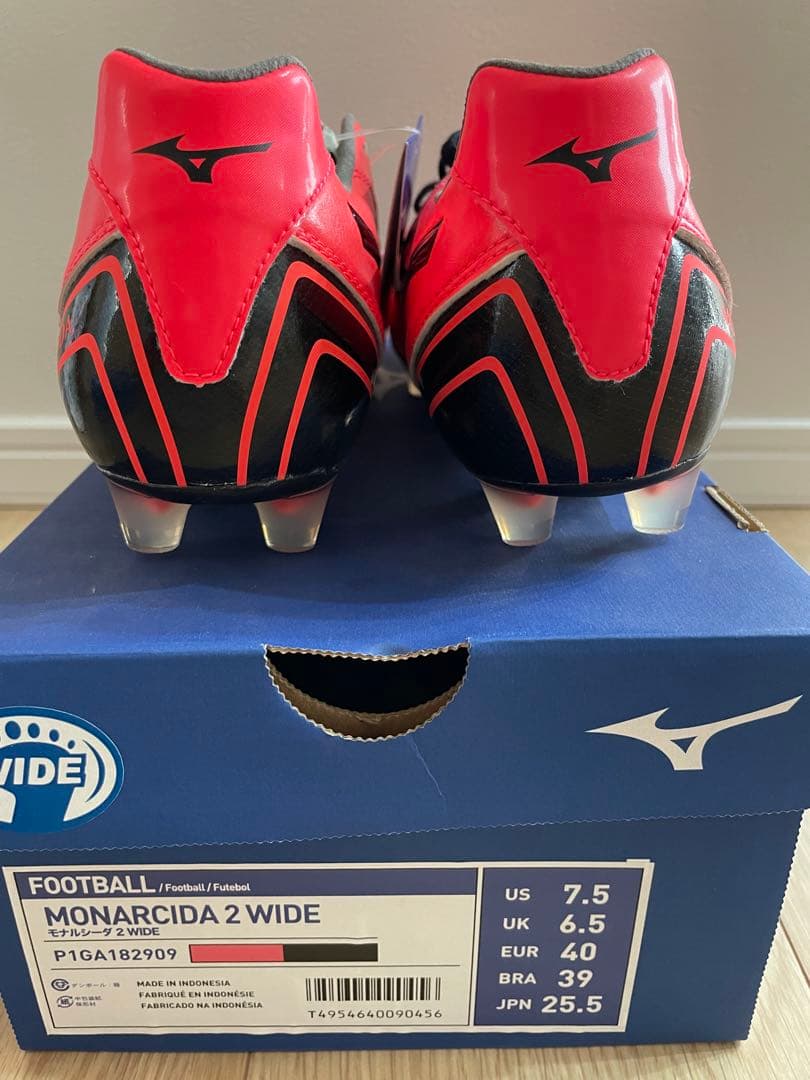 【新品未使用】Mizunoモナルシーダ2Wide サッカー スパイク25.5cm