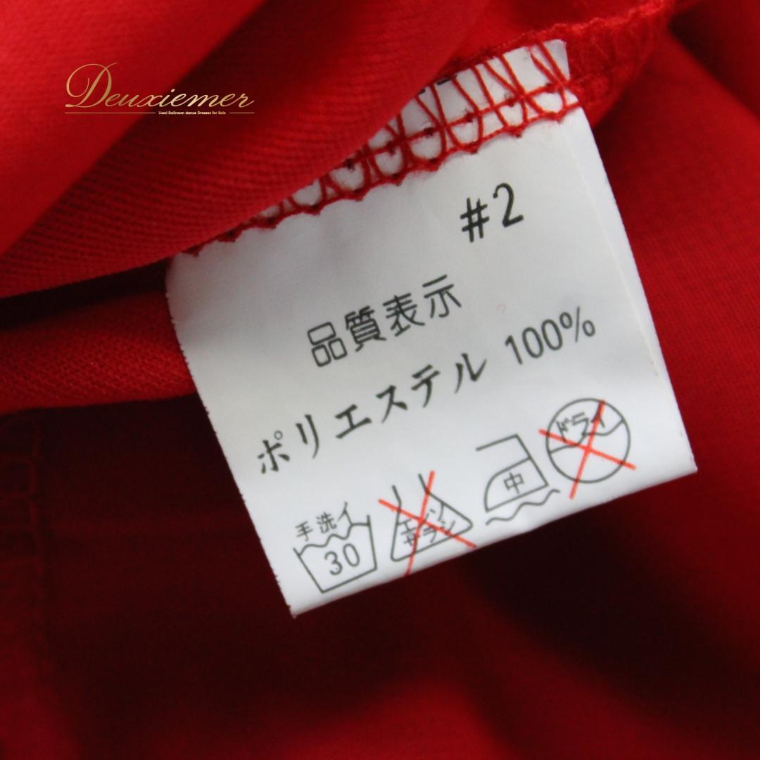 【美品 社交ダンス衣装】ワンピース ドレス ICHIOKU 赤 レッド ピンク
