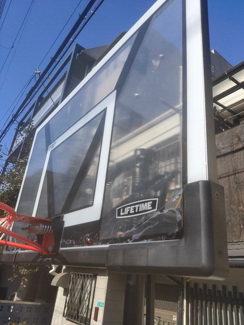 美品LIFETIME バスケットゴールLT-90585ボール＆シュークリーナー付