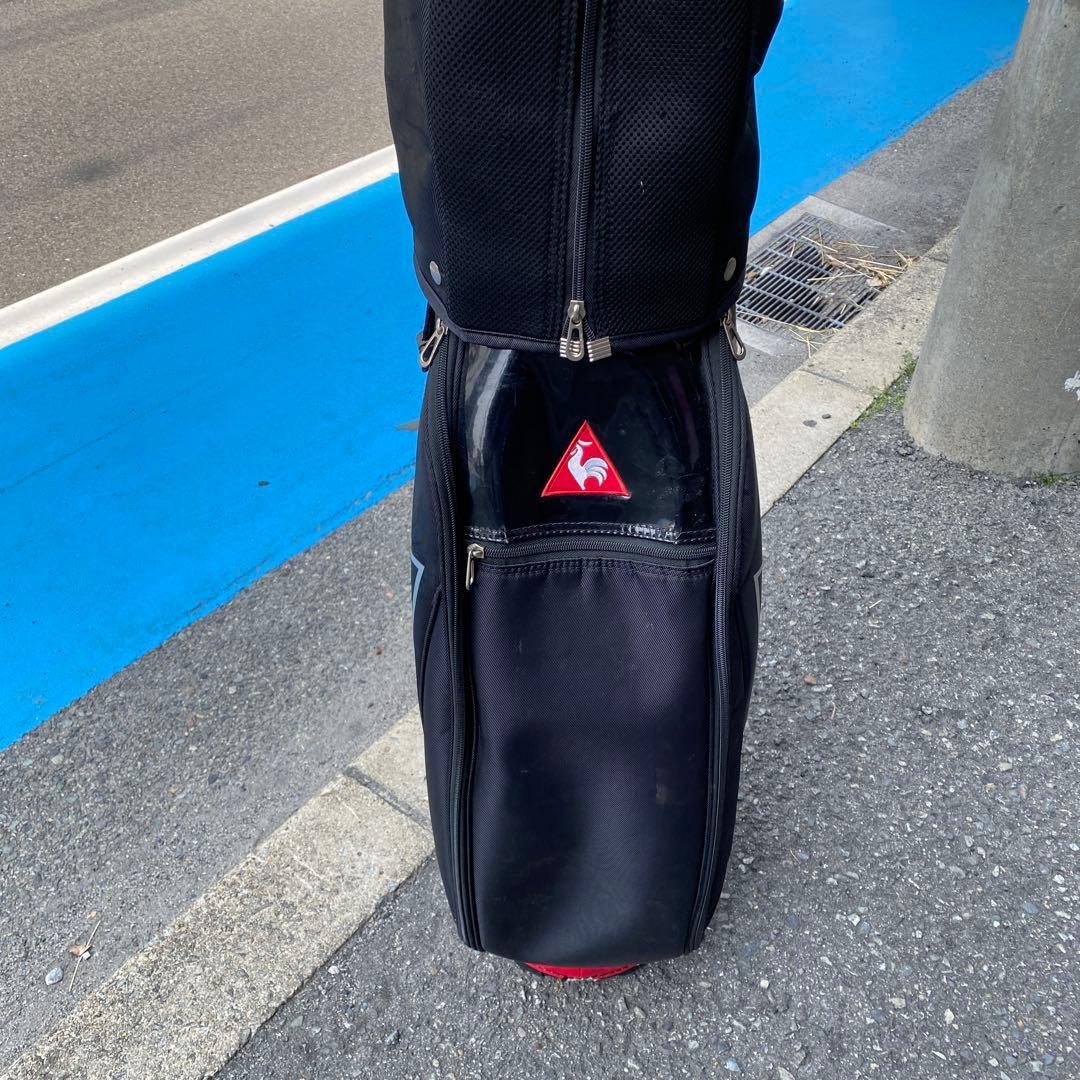 LE COQ SPORTIF キャディバッグ ブラック/レッド