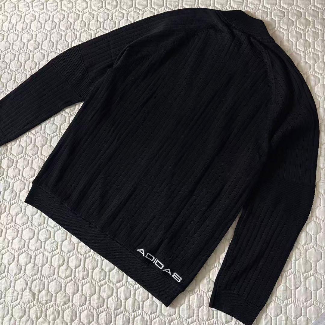 L即日発送新品23100円アディダスゴルフ/メンズ/防風セータージャケット/BK
