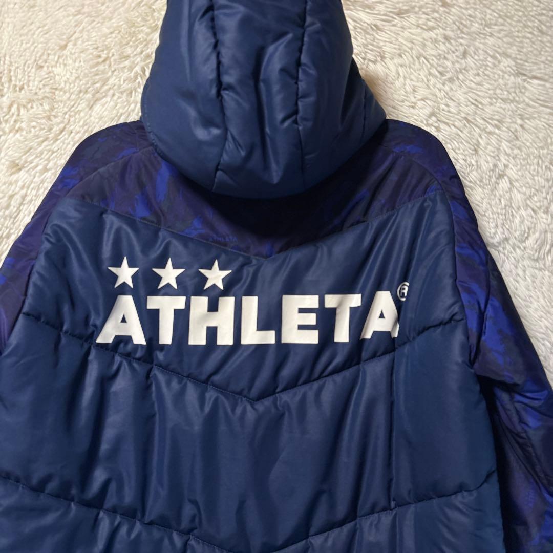 ATHLETA ✨アスレタ　ネイビー✖️カモフラ ベンチコート M ロングコート