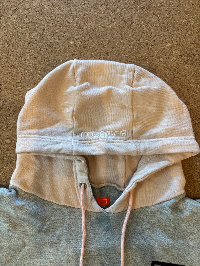 大人気！BEAMS GOLF XL パーカー グレー/ピンク