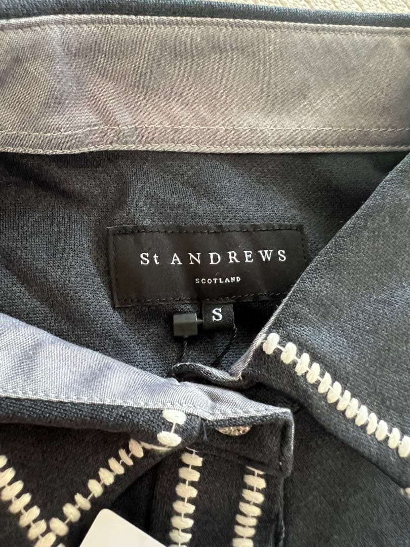 St Andrews レディース長袖ポロシャツ S ブラック