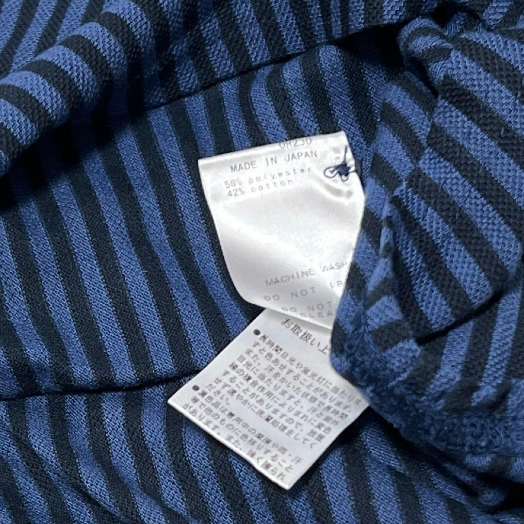 PEARLYGATES 未使用品 長袖ポロシャツ 紺 ネイビー ストライプ