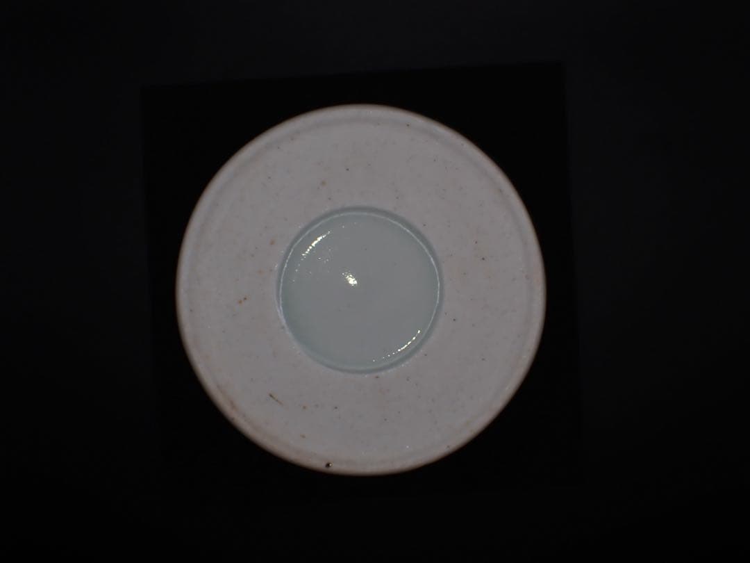 【完品】古伊万里<たこ唐草にあやめの図> そば猪口 江戸後期 骨董品(青14)
