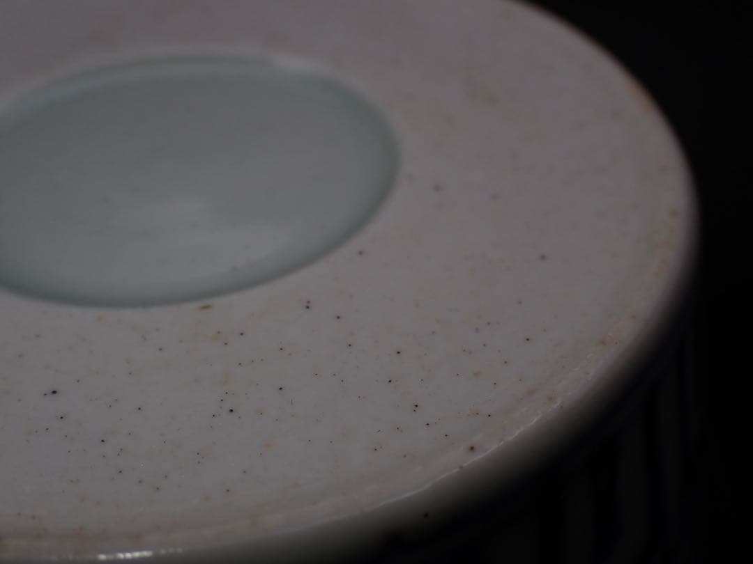 【完品】古伊万里<たこ唐草にあやめの図> そば猪口 江戸後期 骨董品(青14)