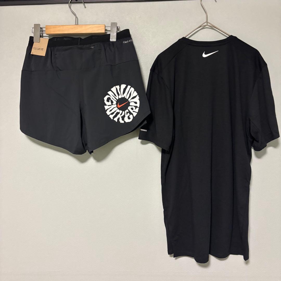 S 新品 ナイキ ランニング Tシャツ 半袖 ストライド ショートパンツ 上下