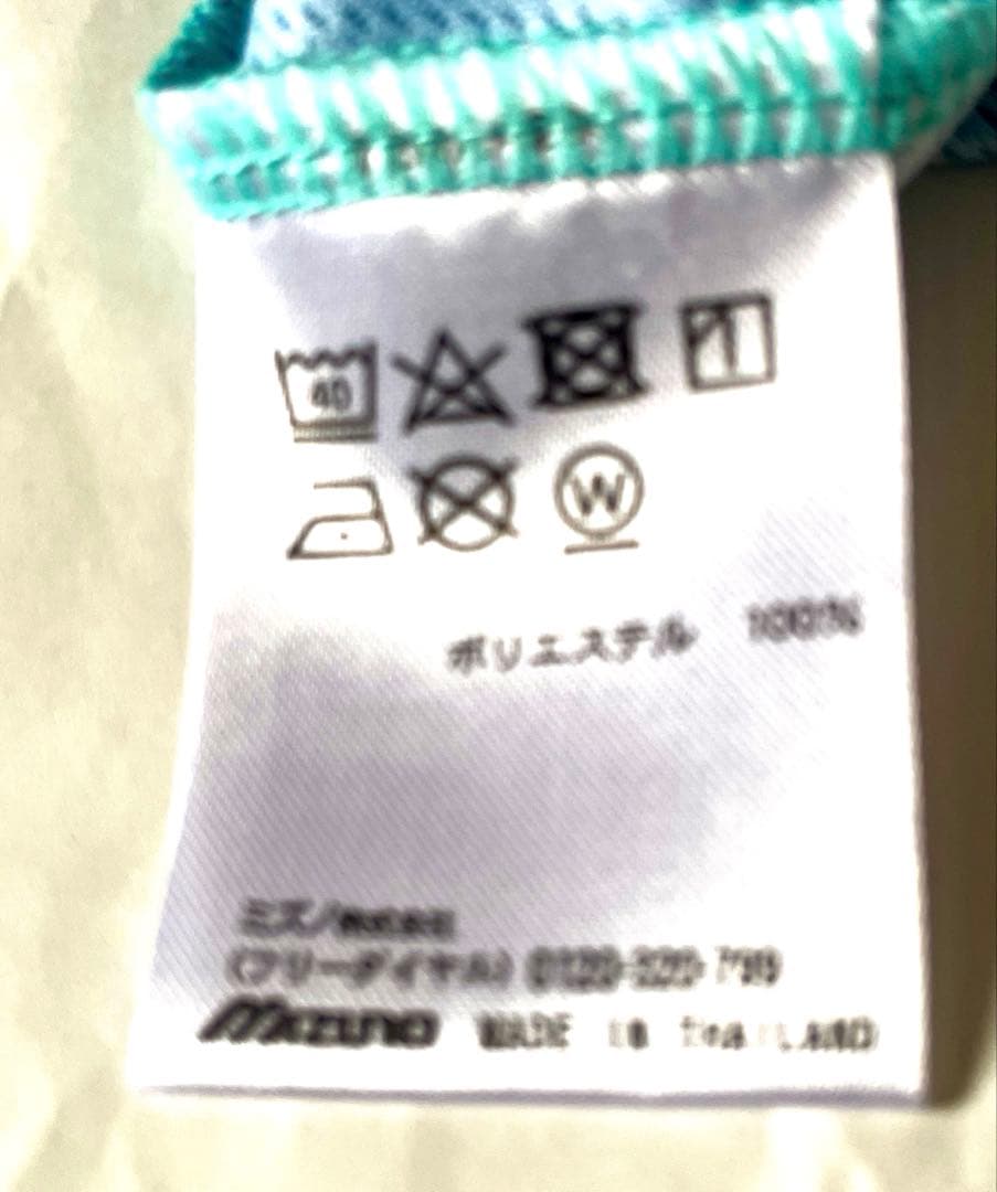 未使用タグつきMizuno ブラックブルー テニスバドミントンレディースLシャツ