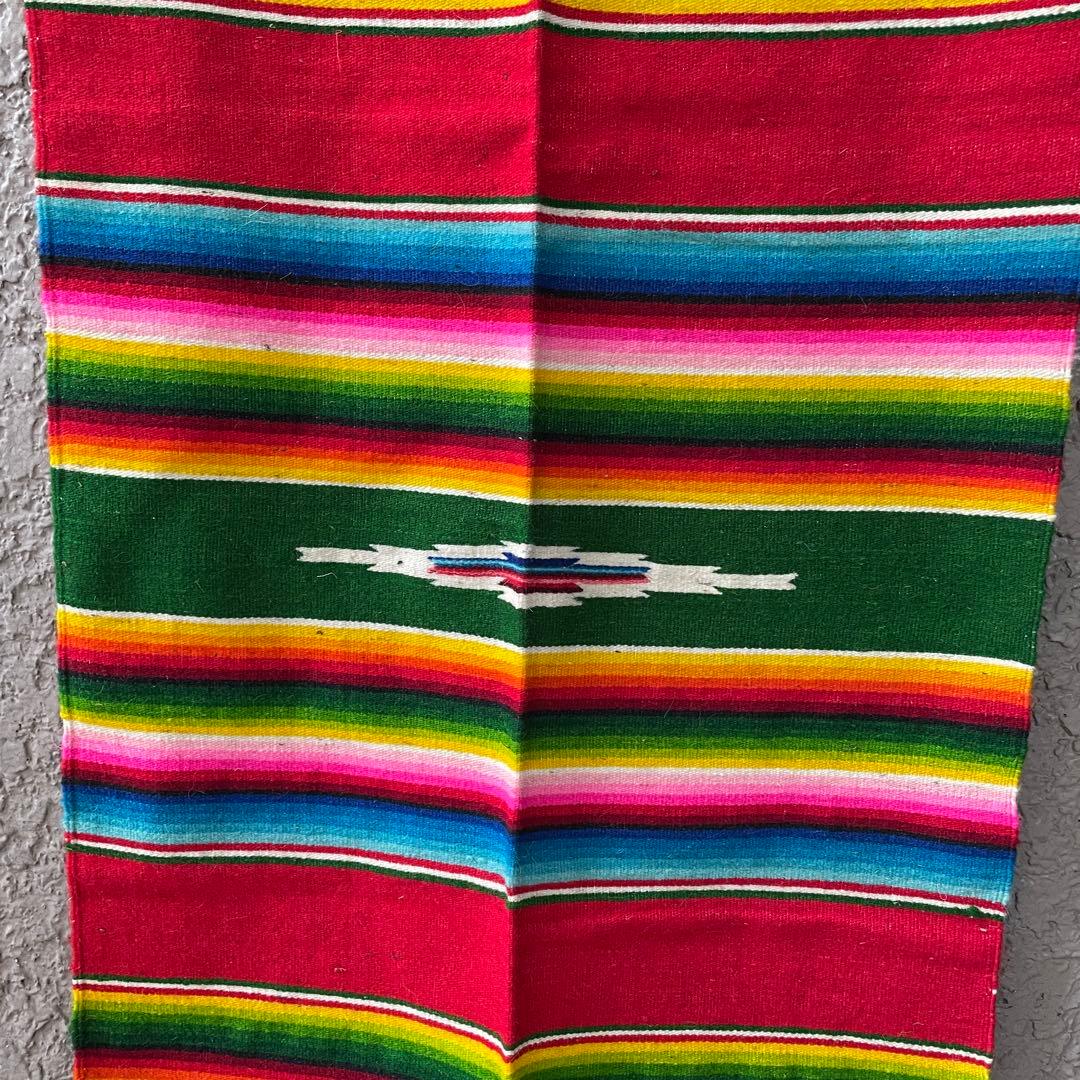 希少美品！70's〜メキシカンラグ　サラぺ　ヴィンテージ雑貨/プエブロオルテガ