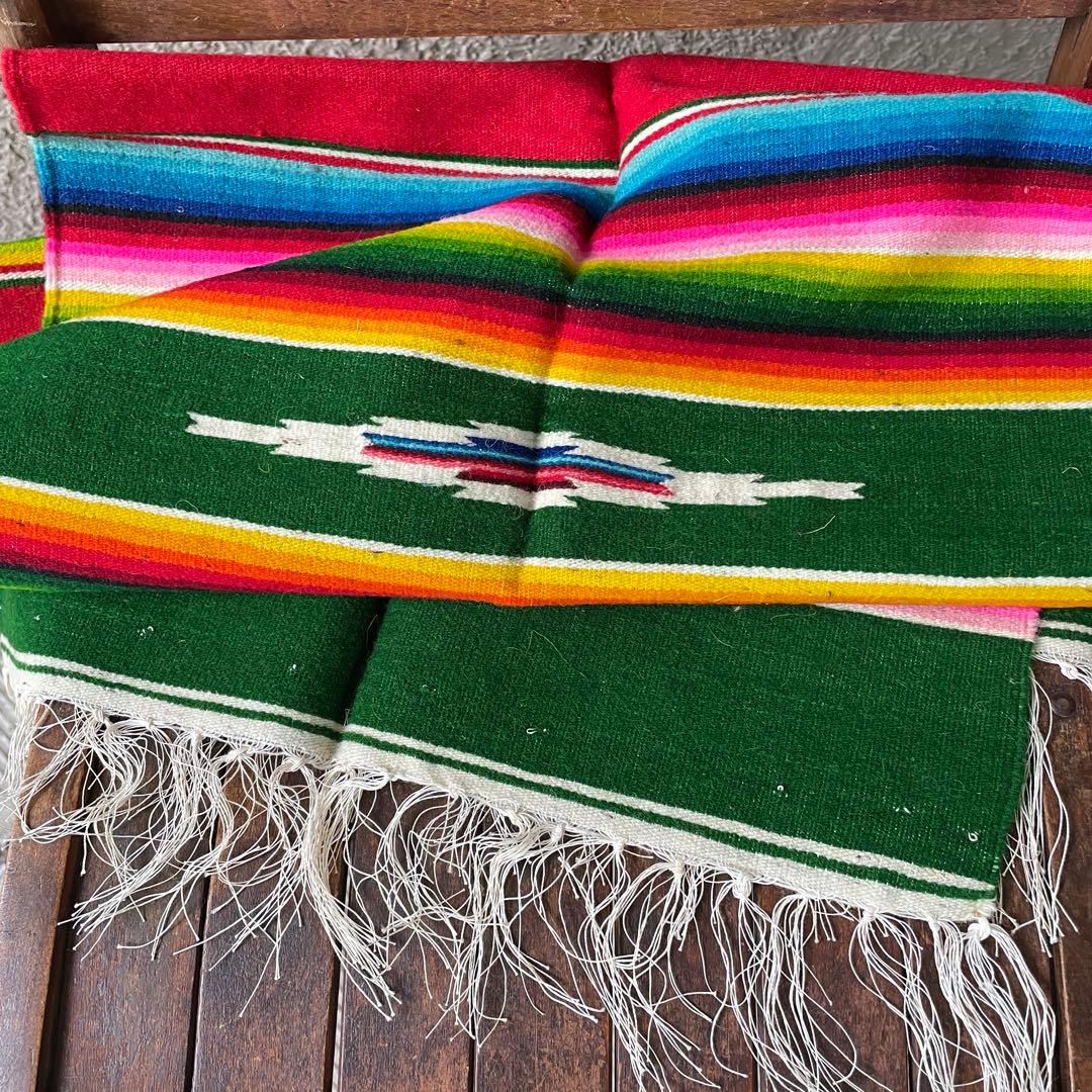 希少美品！70's〜メキシカンラグ　サラぺ　ヴィンテージ雑貨/プエブロオルテガ