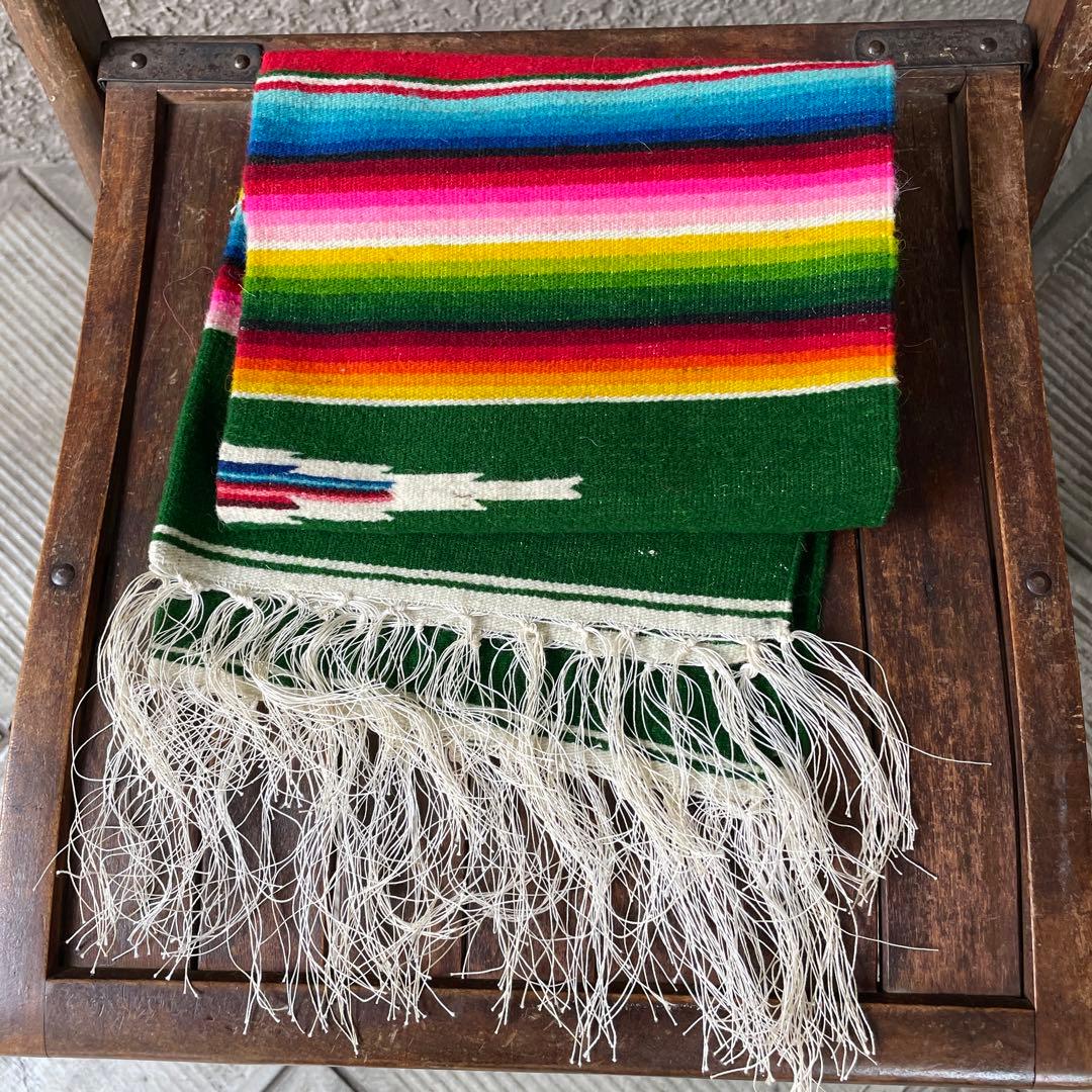 希少美品！70's〜メキシカンラグ　サラぺ　ヴィンテージ雑貨/プエブロオルテガ