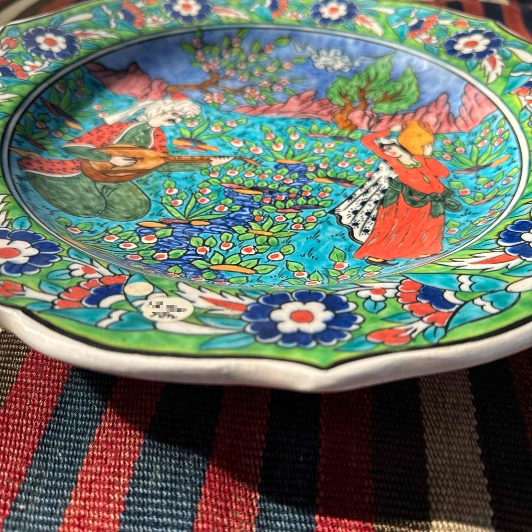 トルコ彩色陶器大皿