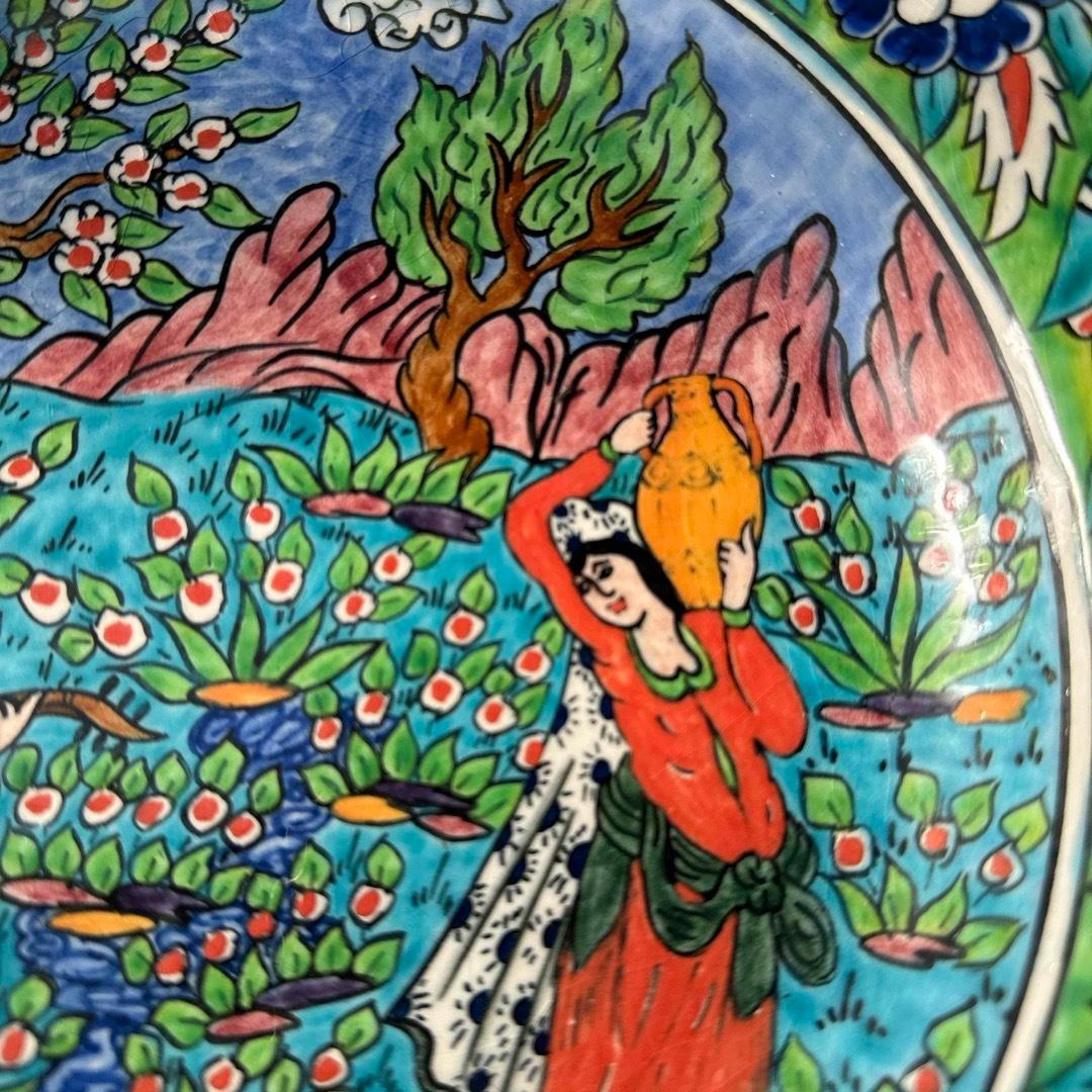 トルコ彩色陶器大皿
