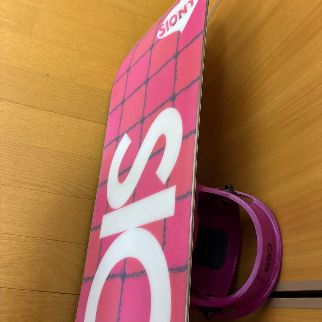 カラフルパッチワーク スノーボード ビンディングセット　3点セット靴25.5㎝