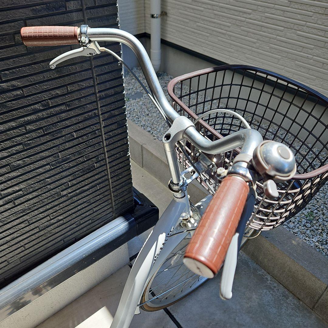 りんご品　引き取り限定 美品 自転車 シティサイクル 白 ホワイト