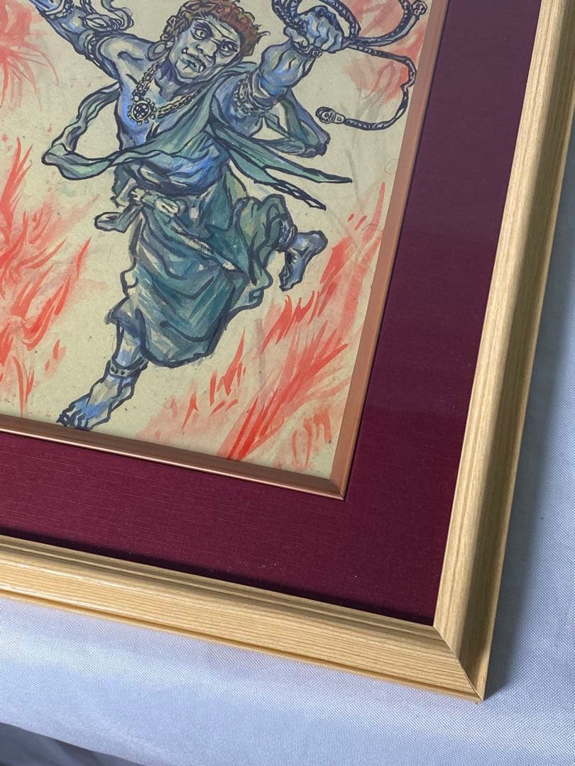 2889❣️近藤　大理　　絵画　　不動明王飛ぶ