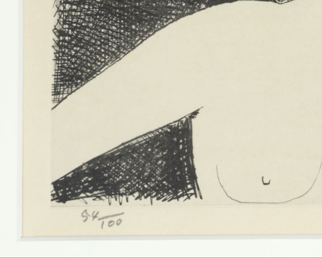 風間完 リトグラフ 女性像 直筆サイン 54/100 額装 美人画 版画 美術品