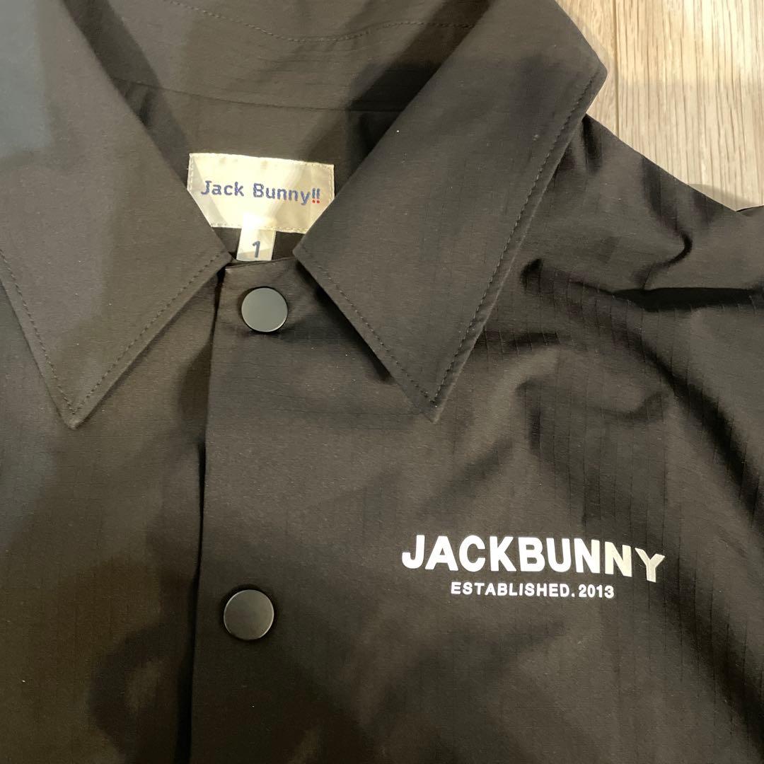 ジャックバニー ナイロンコーチジャケット レディースMサイズ黒ゴルフ