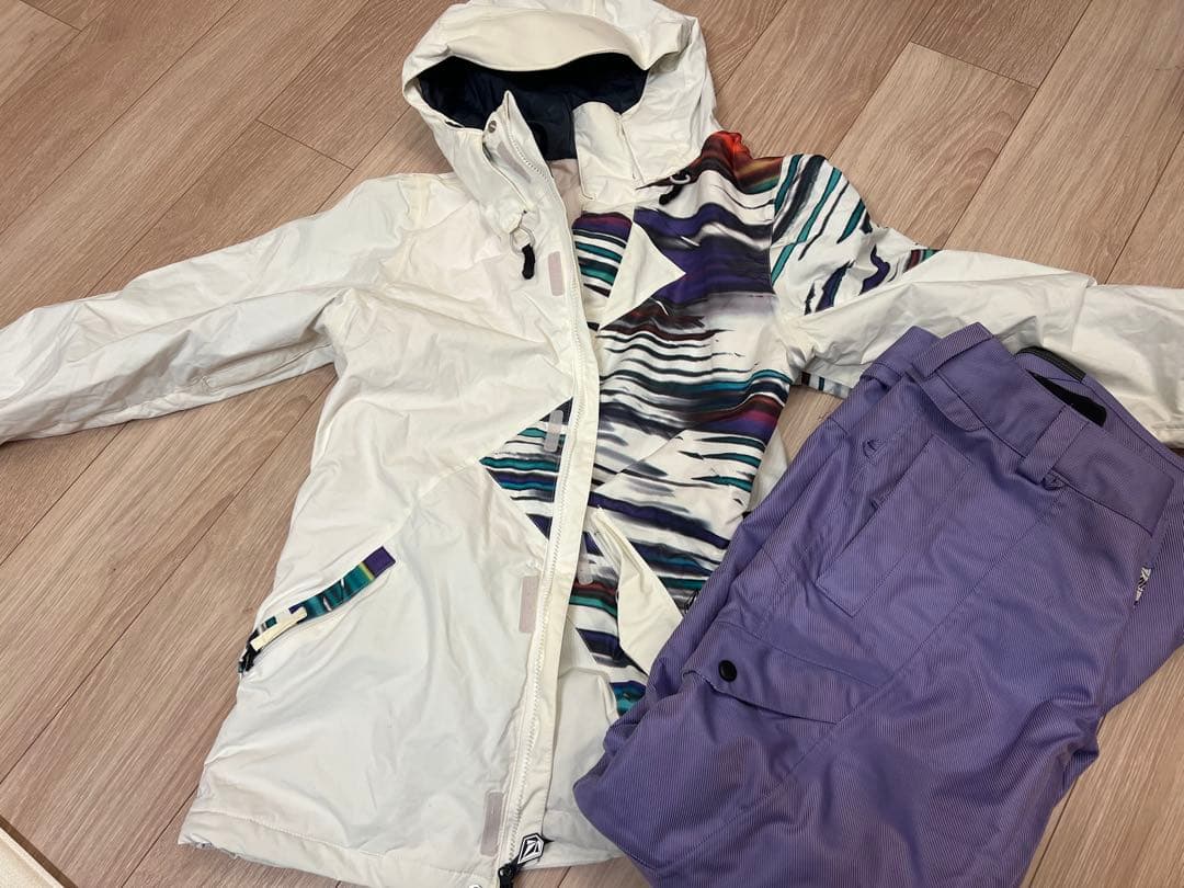 Volcom スノーボードウェア セットホワイト/パープル