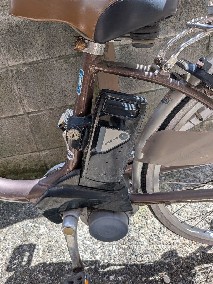 電動アシスト自転車 ブラウン 前後バスケット付き