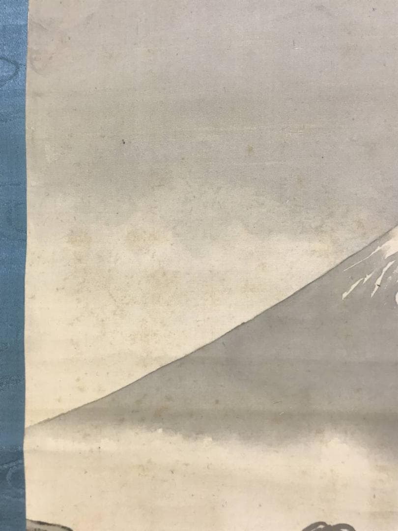【真作】月舟/富士山水図/富士山図/山水図/掛軸/名家伝来/AD-339
